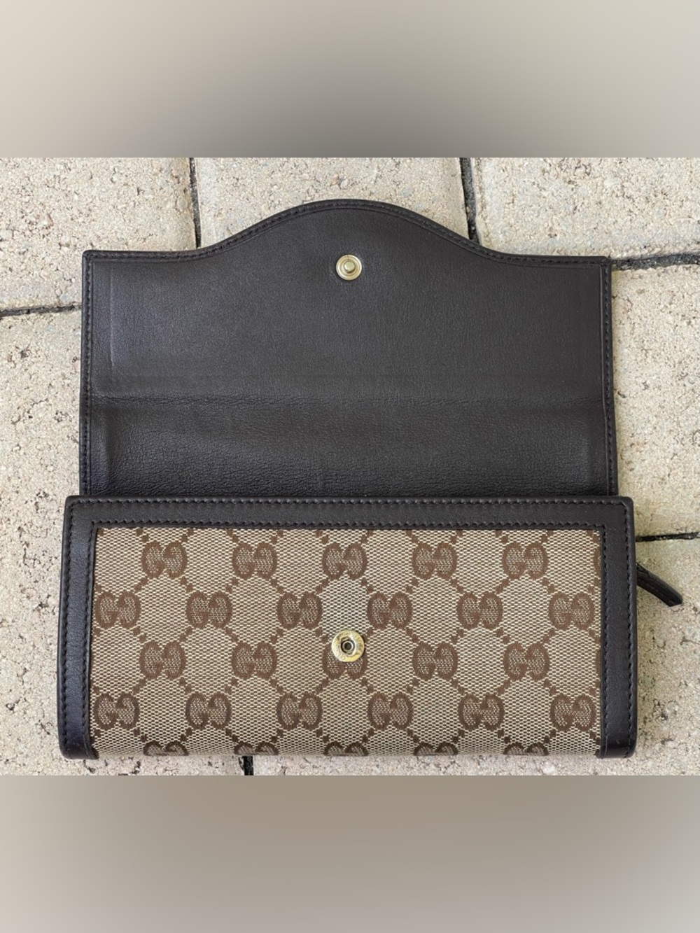 Gucci GG canvas leather long wallet - Picture 5 of 12